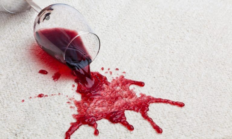 Wine stain on a carpet